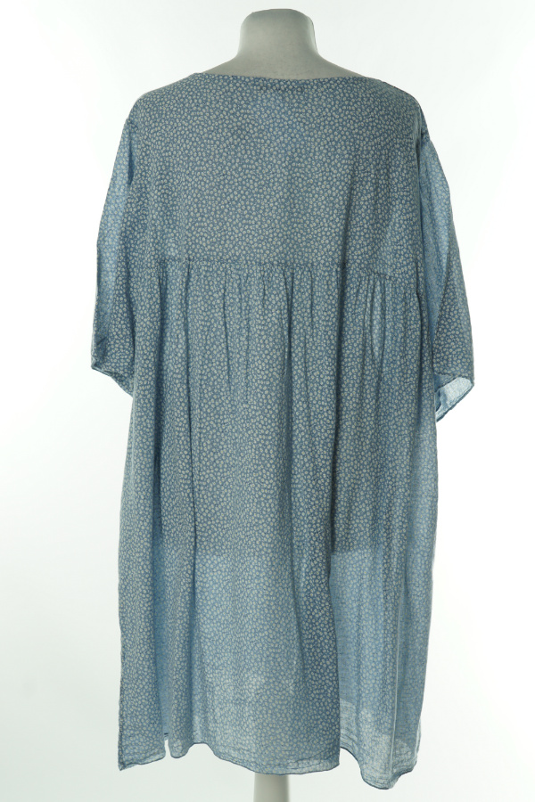 Sukienka niebieska w drobne białe stokrotki - MADE IN ITALY zdjęcie 2