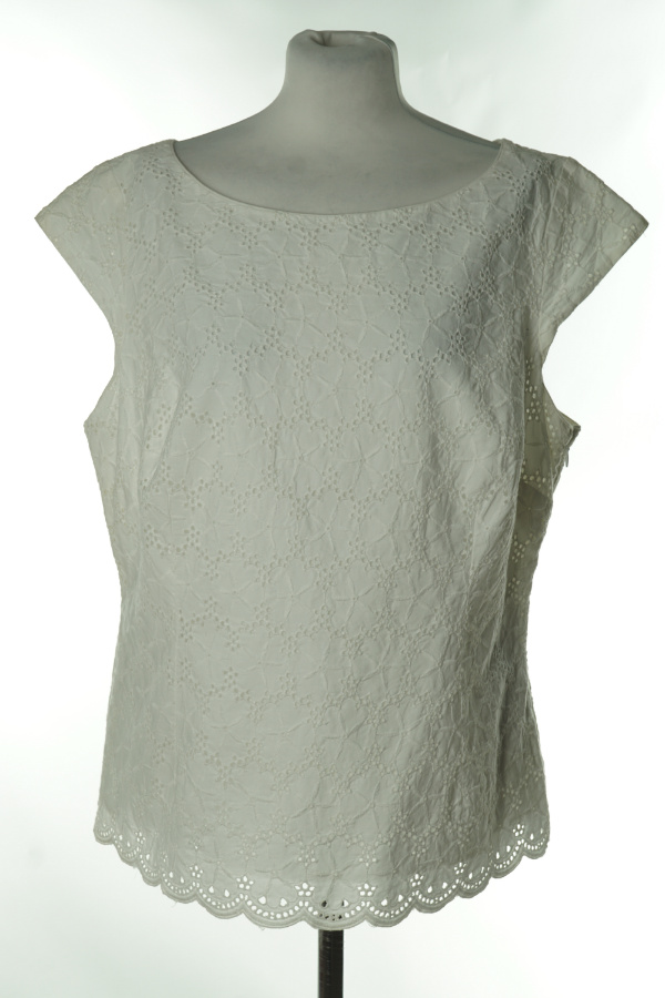 Bluzka biała ażurkowa suwak - MONSOON zdjęcie 1