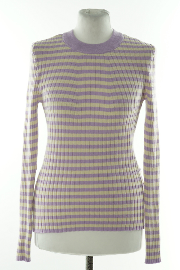 Bluzka sweterkowa fioletowo-beżowa - VERO MODA zdjęcie 1