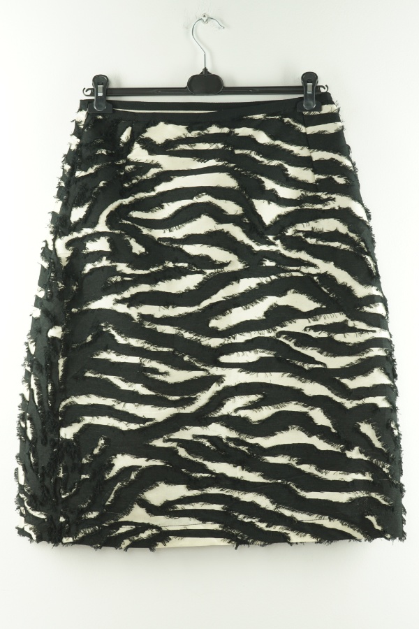 Spódnica kremowo-czarna - ODEEH zdjęcie 2
