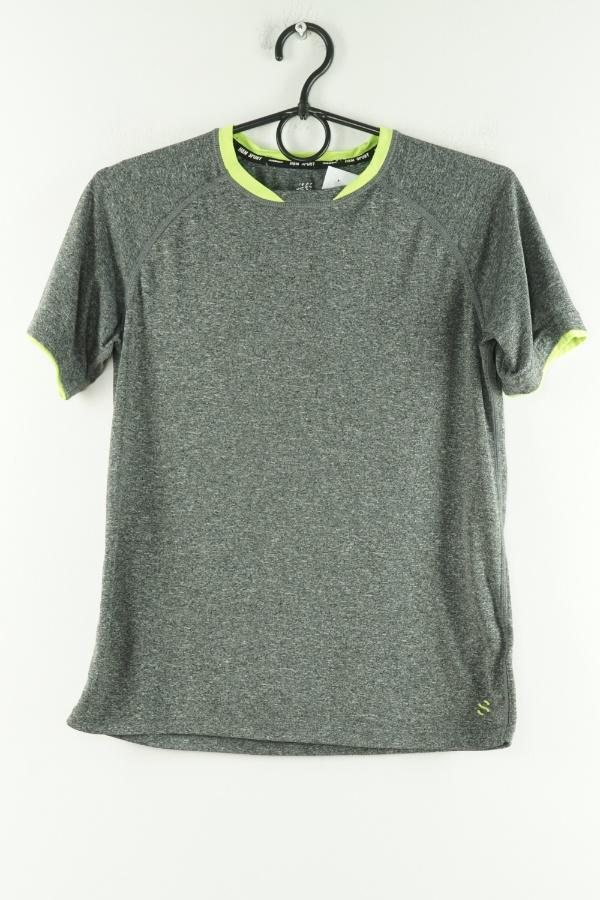Koszulka szaro-seledynowa melanż - H&M zdjęcie 1