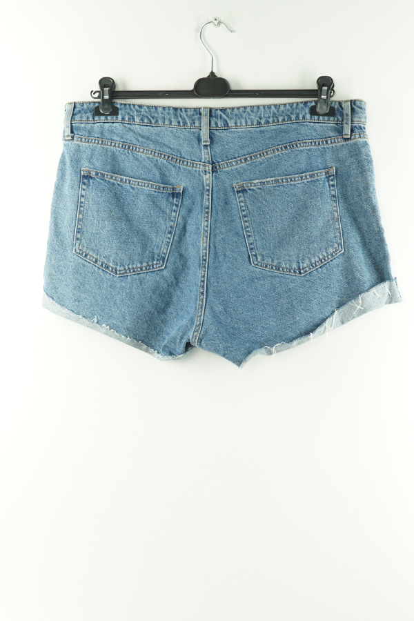 Krótkie spodenki jeansowe niebieskie zawijane - H&M zdjęcie 2