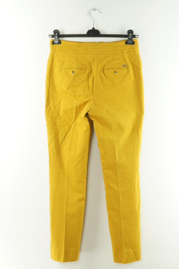 Spodnie żołte jeans z ozdobnymi suwakami - PER UNA zdjęcie 2