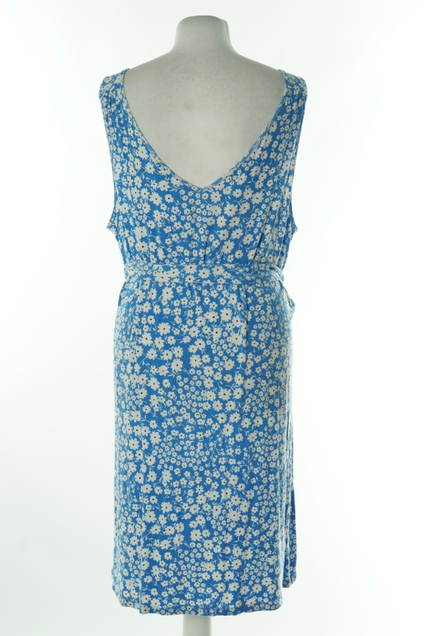Sukienka niebieska w białe kwiatki z paskiem - GEORGE zdjęcie 2