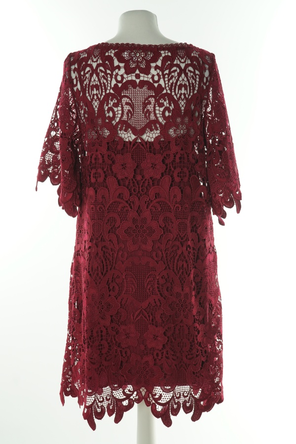 Sukienka bordowa koronkowa - MONSOON zdjęcie 2