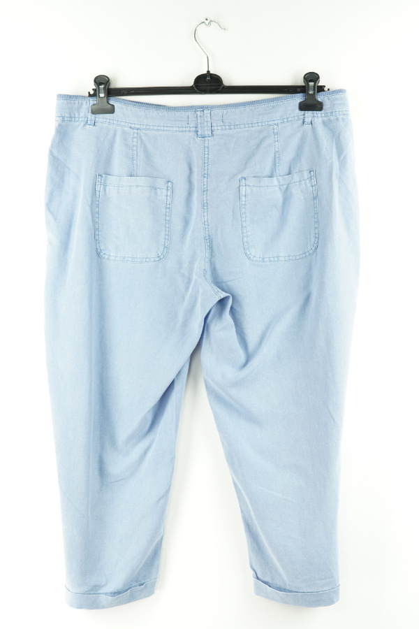 Spodnie niebieskie gładkie lniane - DOROTHY PERKINS zdjęcie 2