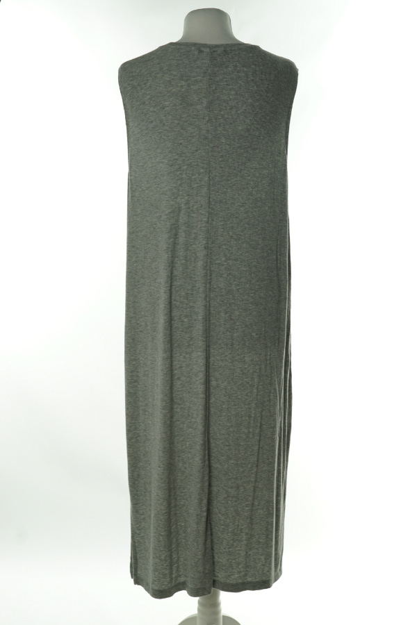 Sukienka szara melanż prążkowana - H&M zdjęcie 2