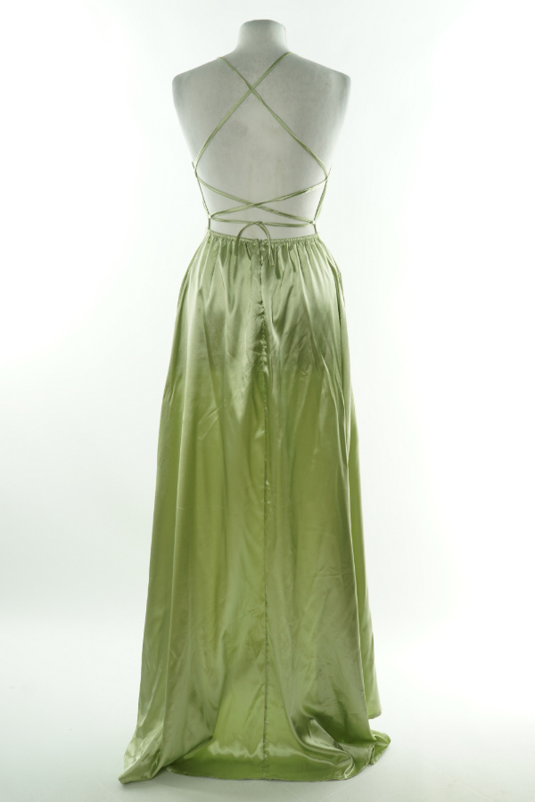Sukienka zielona na cienkie ramiączka  - BRAK METKI Z NAZWĄ PRODUCENTA zdjęcie 2