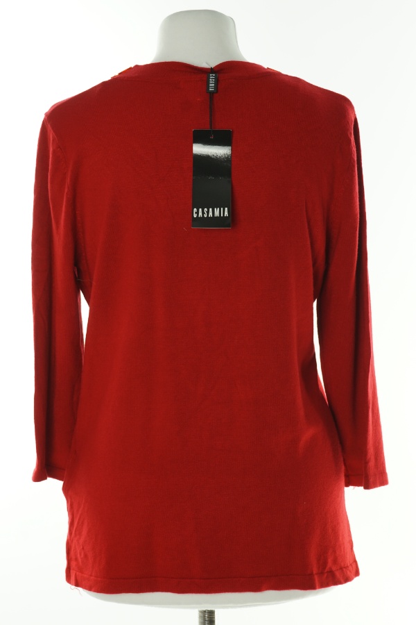 Bluzka sweterkowa czerwona - CASAMIA zdjęcie 2