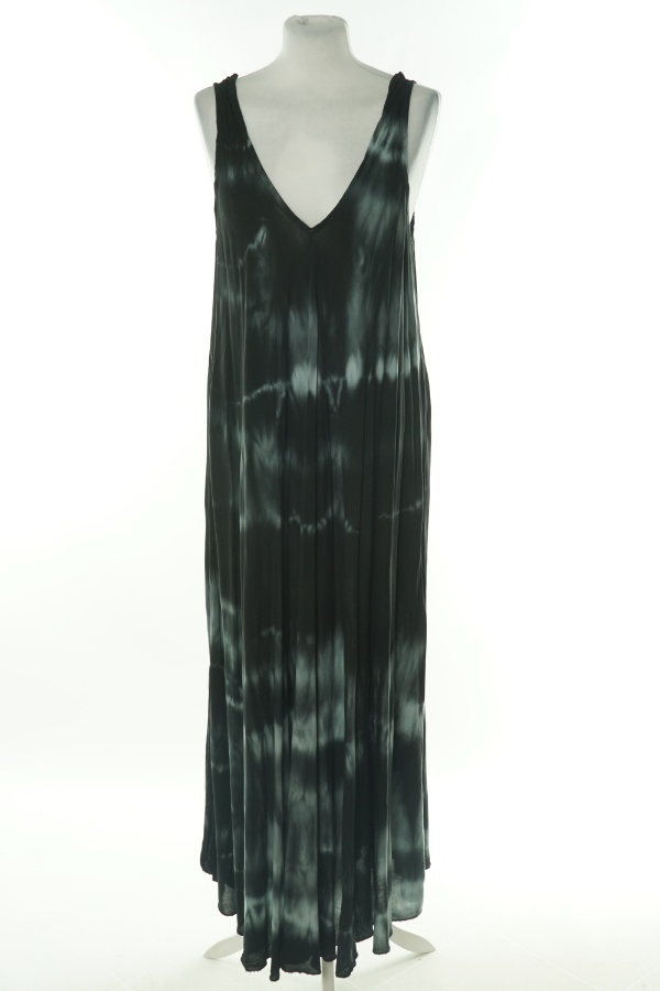 Sukienka czarno-szara na ramiączkach długa - MADE IN ITALY zdjęcie 1