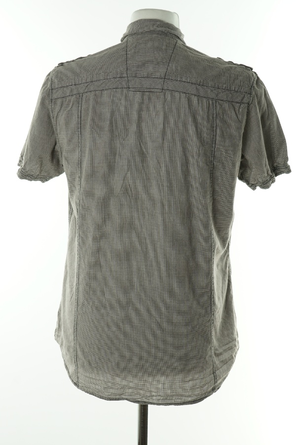 Koszula brązowa w drobną kratkę z krótkim rękawem - BURTON zdjęcie 1