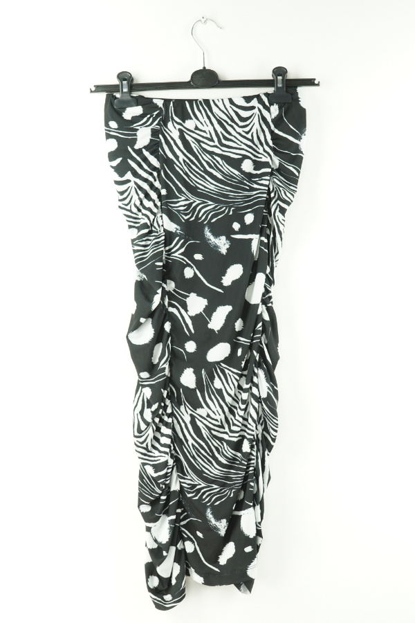 Spódnica czarna w białe koła i zebre - ASOS zdjęcie 2