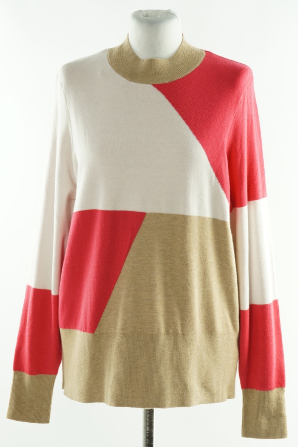 Sweter kremowo-różowo-beżowy - M&S zdjęcie 1
