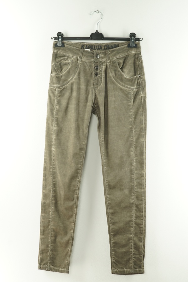 Spodnie zielono-szare jeanowe - KAPALUA zdjęcie 1
