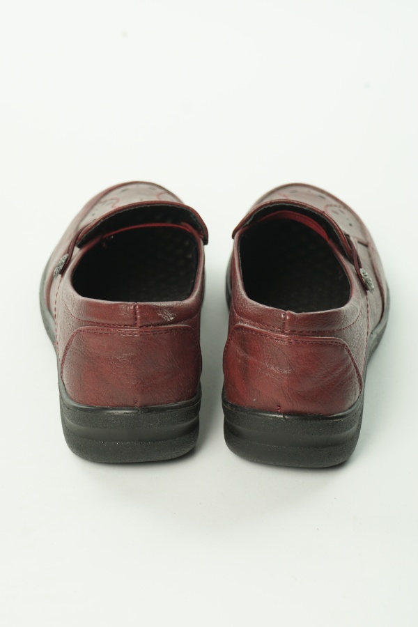 Pantofle bordowe  - ISLE zdjęcie 3