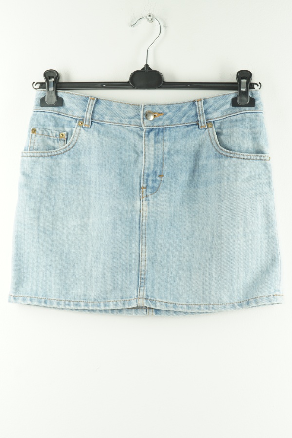 Spódnica jeansowa jasno niebieska krótka - H&M zdjęcie 1