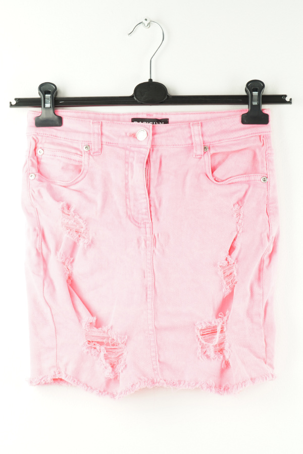 Spódnica jeansowa różowa neonowa - PARISIAN zdjęcie 1