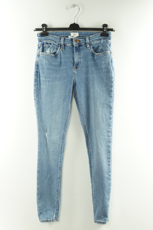 Spodnie niebieskie jeans - RIVER ISLAND zdjęcie 1