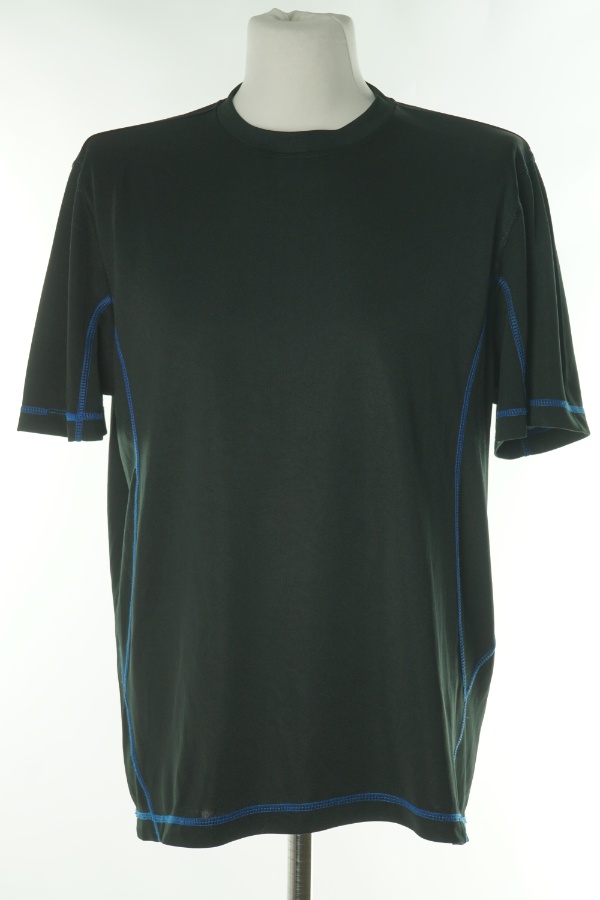Koszulka czarna z niebieska nitką - CRANE zdjęcie 1