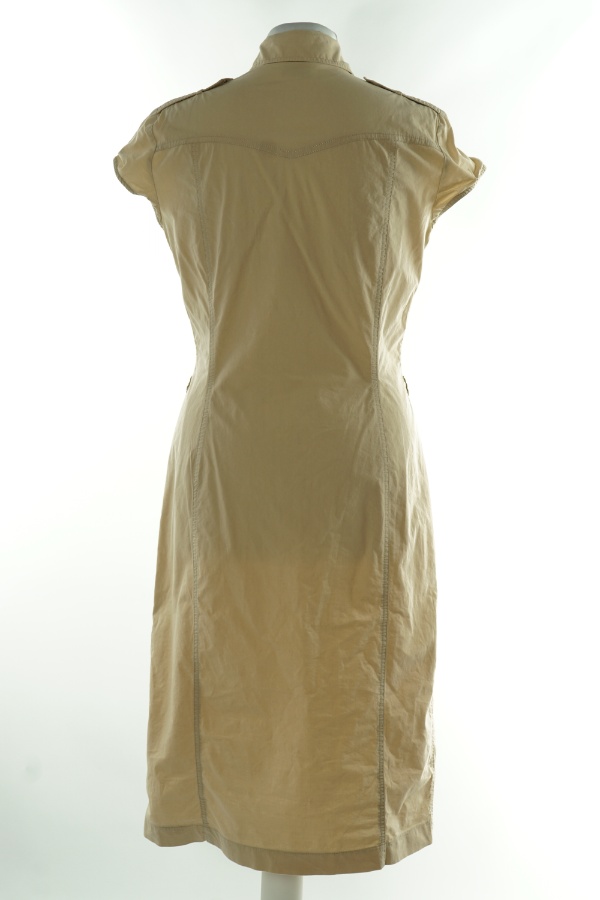 Sukienka beżowa zapinana na guziki - OASIS zdjęcie 2