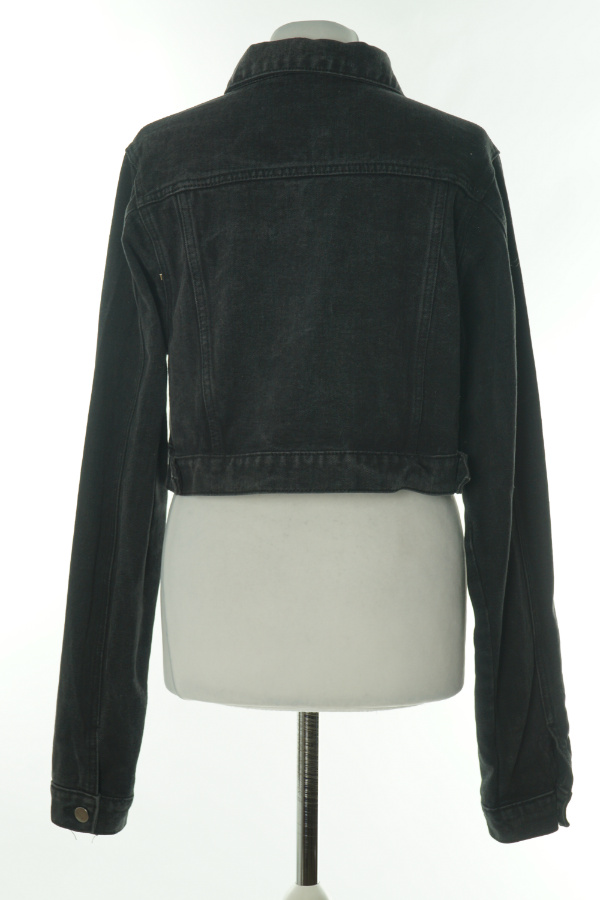 Kurtka jeansowa czarna - PRETTYLITTLETHING zdjęcie 2