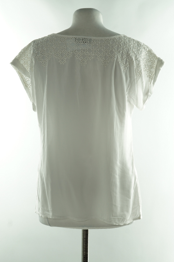 Bluzka biała z ażurową górą - WAREHOUSE zdjęcie 2