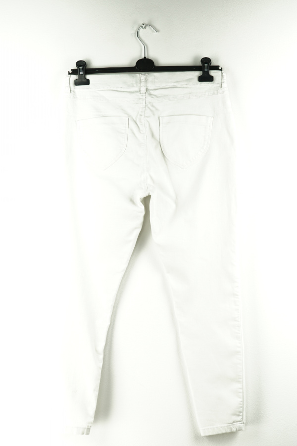 Spodnie jeansowe białe na gumkę - DOROTHY PERKINS zdjęcie 2