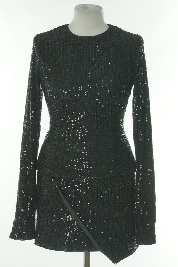 Komplet spódnica+bluzka czarna cekinowa - MISSPAP zdjęcie 1