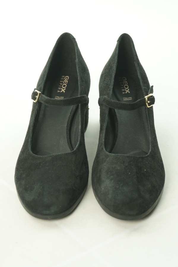 Buty czarne ze zdobieniem obcasa - GEOX zdjęcie 2