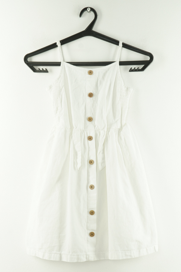 Sukienka biała bawełniana - MATALAN zdjęcie 1