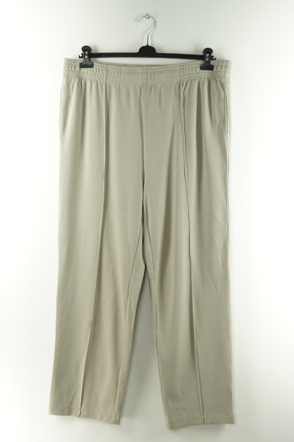 Spodnie materiałowe beżowe z prostą nogawką - H&M zdjęcie 1