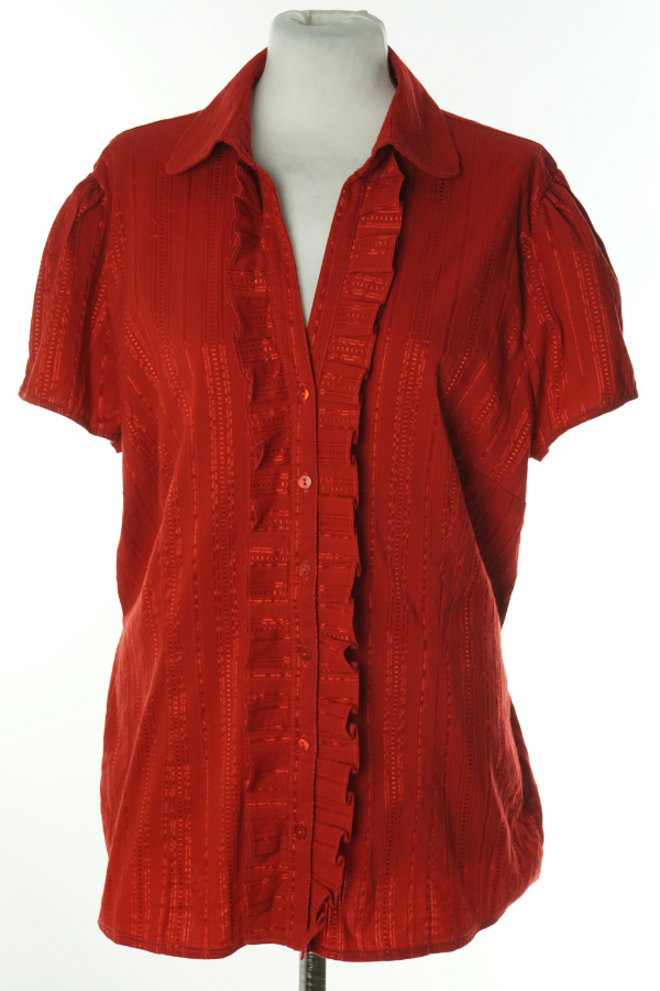 Koszula ciemno czerwona w paski pionowe - DEBENHAMS zdjęcie 1