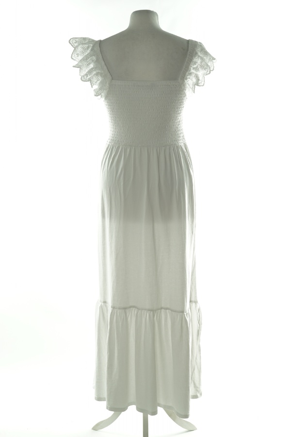 Sukienka biała z ażurowymi ramiączkami - F&F zdjęcie 2