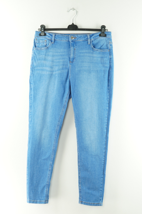 Spodnie jeansowe niebieskie przecierane - DOROTHY PERKINS zdjęcie 1