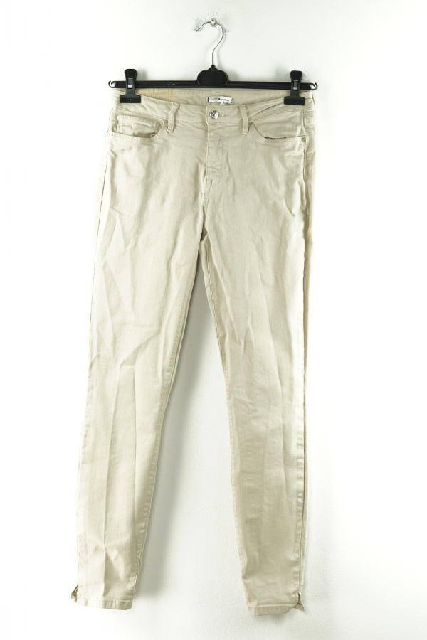 Spodnie beżowe jeansowe Tommy - TOMMY HILFIGER zdjęcie 1