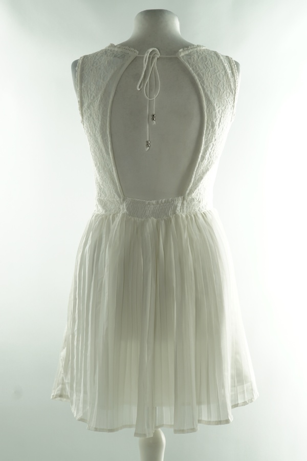 Sukienka biała koronkowo-tiulowa - VERO MODA zdjęcie 2