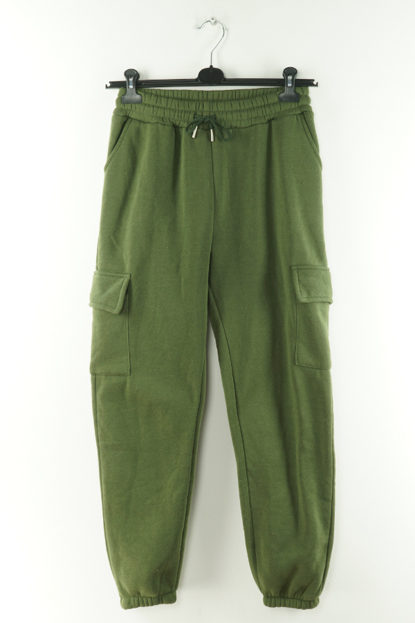 Spodnie dresowe zielone bojówki - BRAK METKI Z NAZWĄ PRODUCENTA zdjęcie 1
