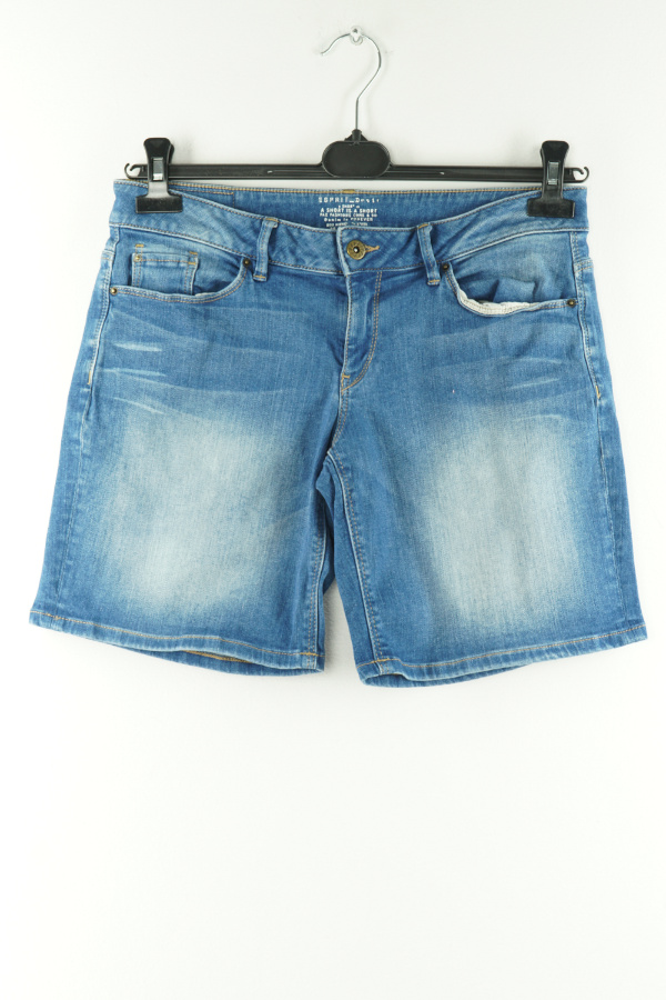 Krótkie spodenki niebieskie jeansowe - ESPRIT zdjęcie 1