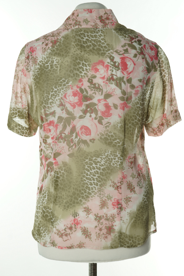 Koszula różowo-zielona w cętki i kwiaty - GERRY WEBER zdjęcie 2