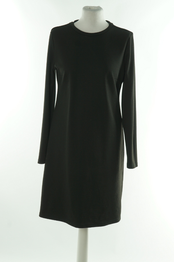 Sukienka czarna gładka na długi rękaw - UP2FASHION zdjęcie 1