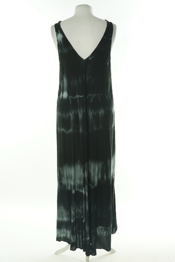 Sukienka czarno-szara na ramiączkach długa - MADE IN ITALY zdjęcie 2