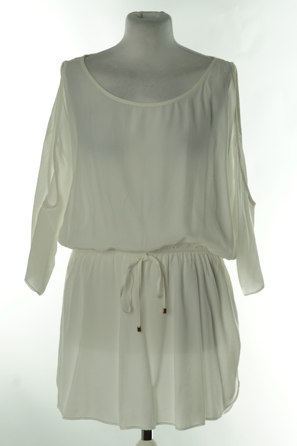 Sukienka biała z odkrytymi raminami - F&F zdjęcie 1