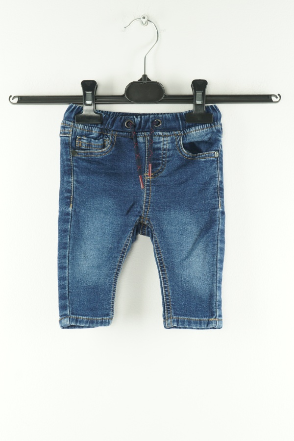 Spodnie jeansowe granatowe z troczkami - NEXT zdjęcie 1