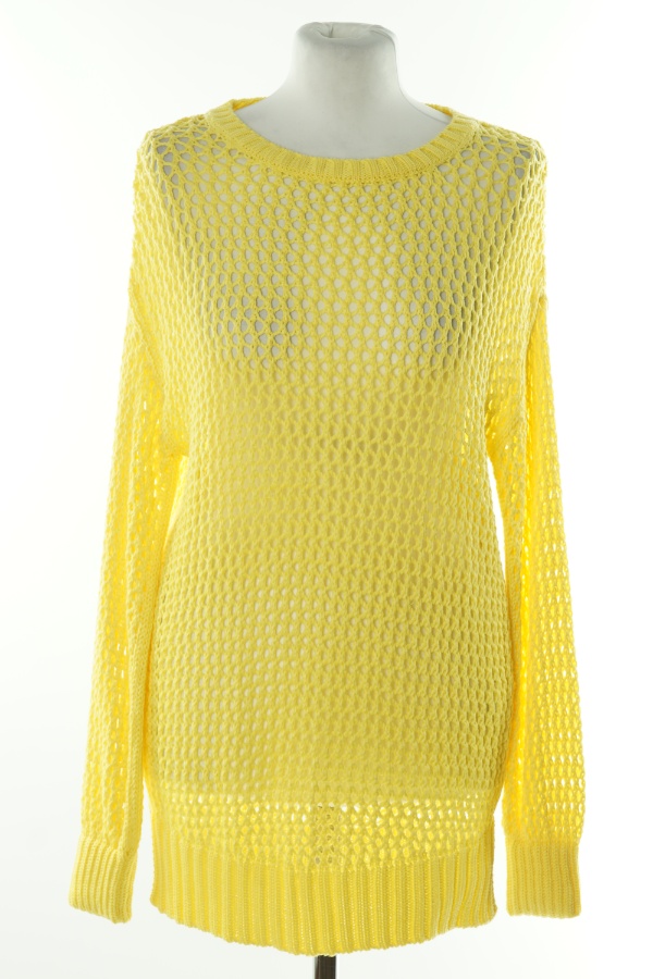Sweter żółty ażurowy  - ATMOSPHERE zdjęcie 1