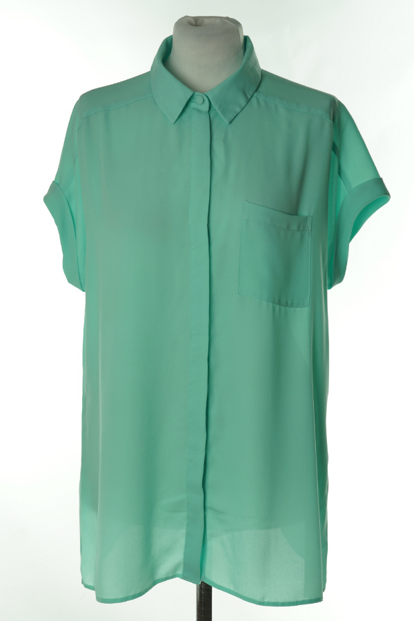 Koszula zielona z kieszonką - ATMOSPHERE zdjęcie 1