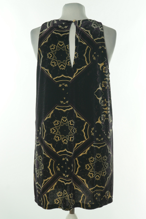Sukienka zamszowa czarna w fioletowo-beżowe wzory - NEXT zdjęcie 2