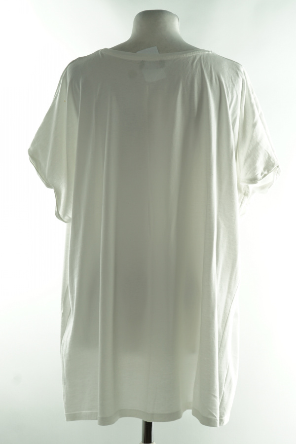 Koszulka biała gładka klasyczna - PAPAYA zdjęcie 2
