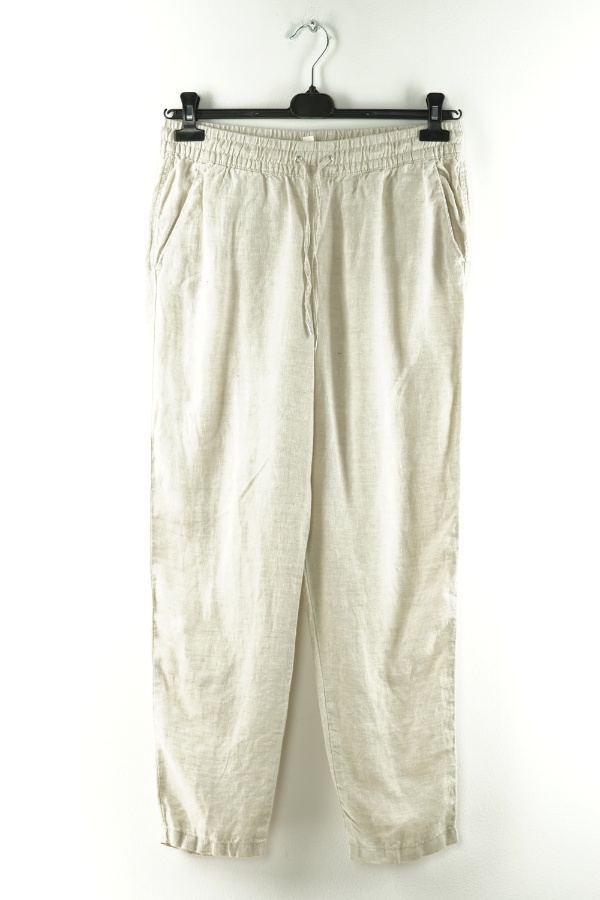 Spodnie beżowe lniane - H&M zdjęcie 1