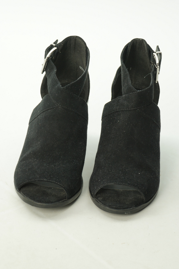 Sandały czarne zamszowe na słupku - NEW LOOK zdjęcie 2