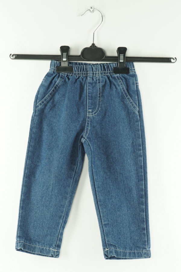 Spodnie granatowe jeansowe - BRAK METKI Z NAZWĄ PRODUCENTA zdjęcie 1